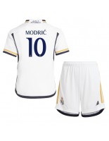 Real Madrid Luka Modric #10 Domácí dres pro děti 2023-24 Krátký Rukáv (+ trenýrky)